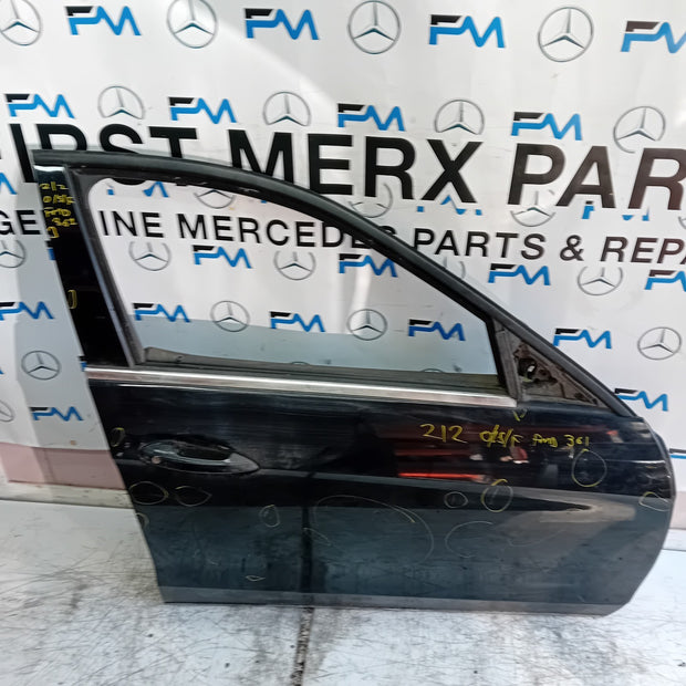 MERCEDES E-CLASS W212 SLN DRIVER FRONT DOOR OSF 2009-16 BLACK COMPLETE FMD361