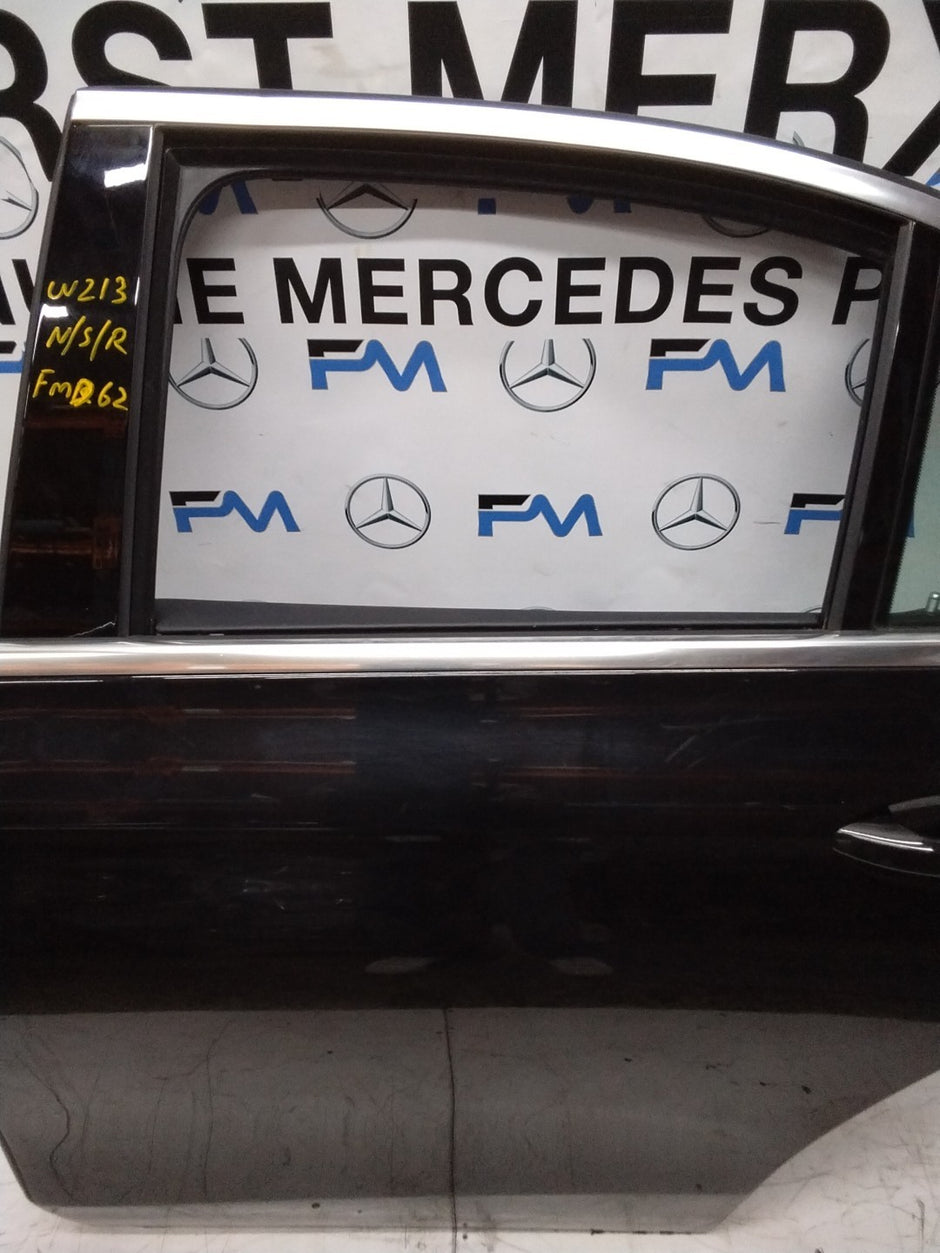 MERCEDES BENZ  E-CLASS W213 PASSENGER SIDE REAR DOOR N/S/R COMPLETE BLACK FMD62