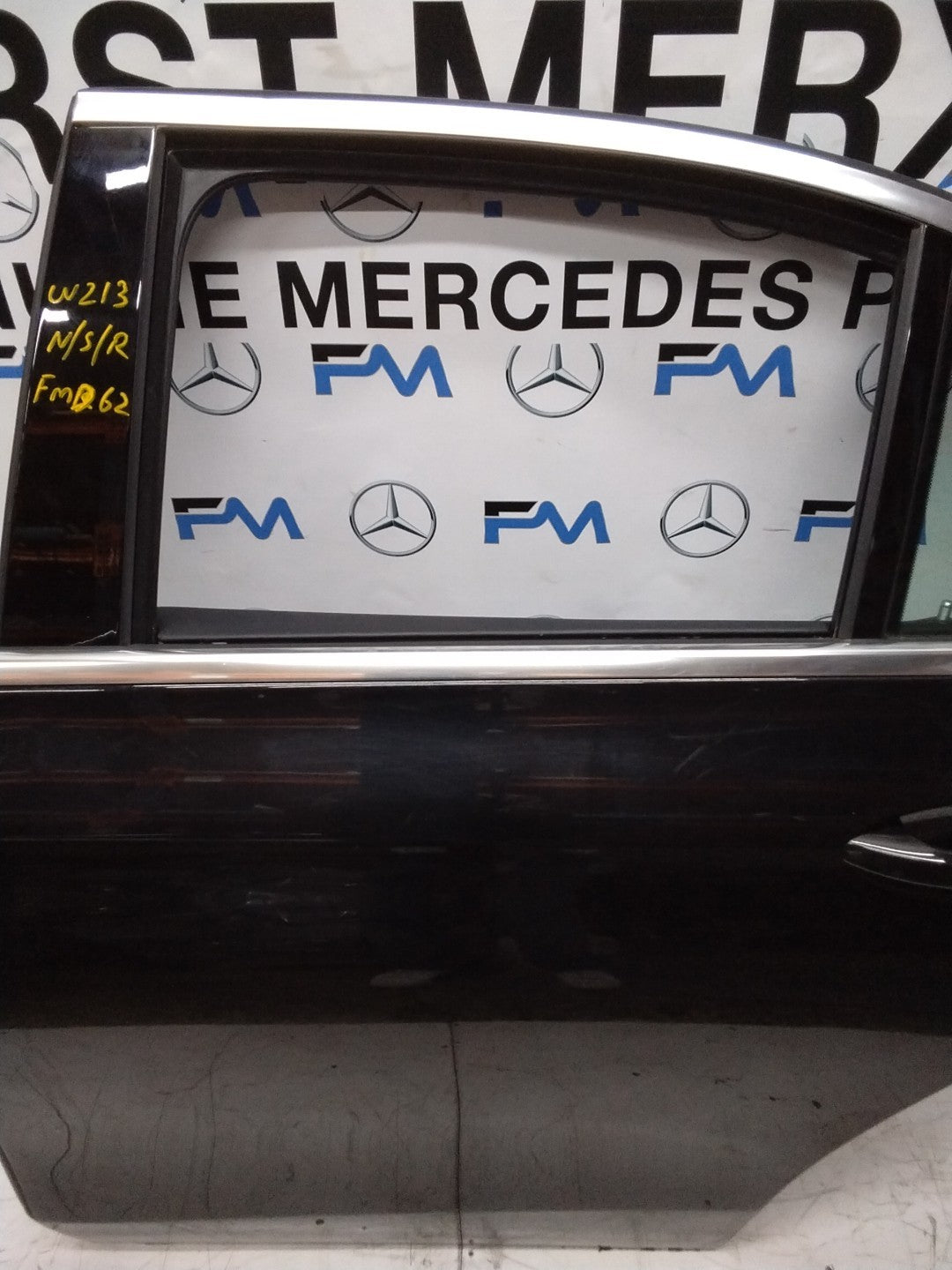 MERCEDES BENZ  E-CLASS W213 PASSENGER SIDE REAR DOOR N/S/R COMPLETE BLACK FMD62
