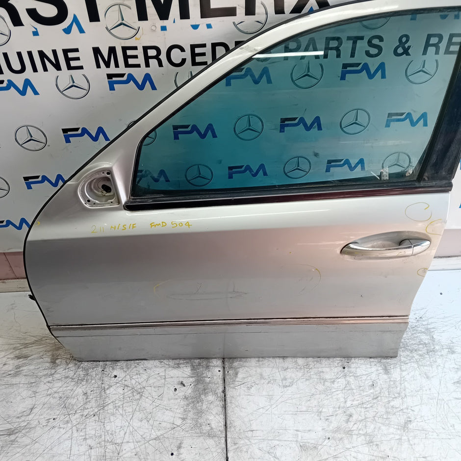 MERCEDES E-CLASS W211 PASSENGER FRONT DOOR NSF 2009 SILVER FMD504