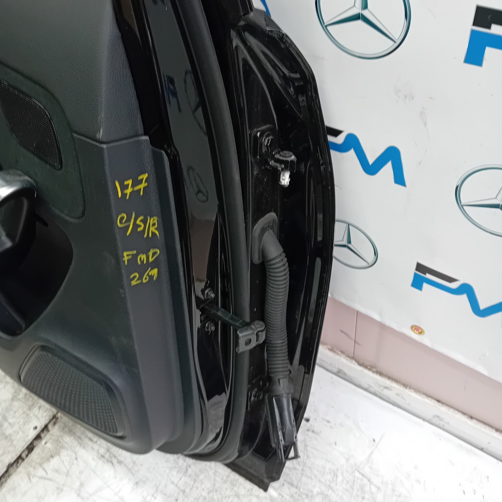 MERCEDES A-CLASS W177 SLN DRIVER REAR DOOR OSR BLACK 2018 ON COMPLETE FMD269