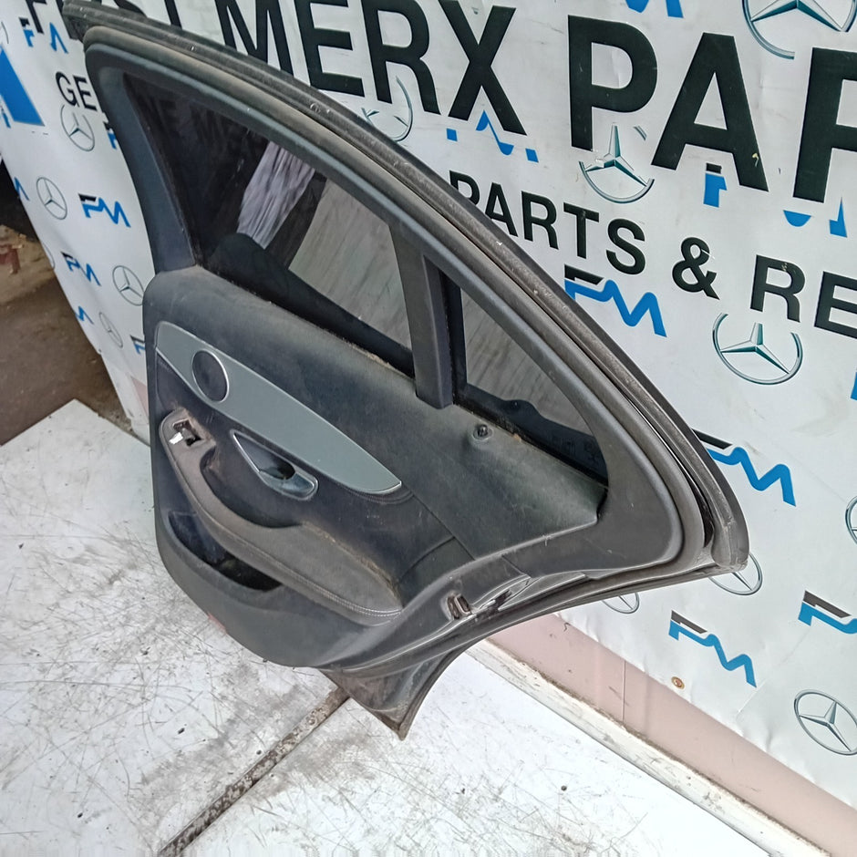 MERCEDES C-CLASS W205 SLN PASSENGER REAR DOOR NSR BLACK 2014 ON COMPLETE FMD376