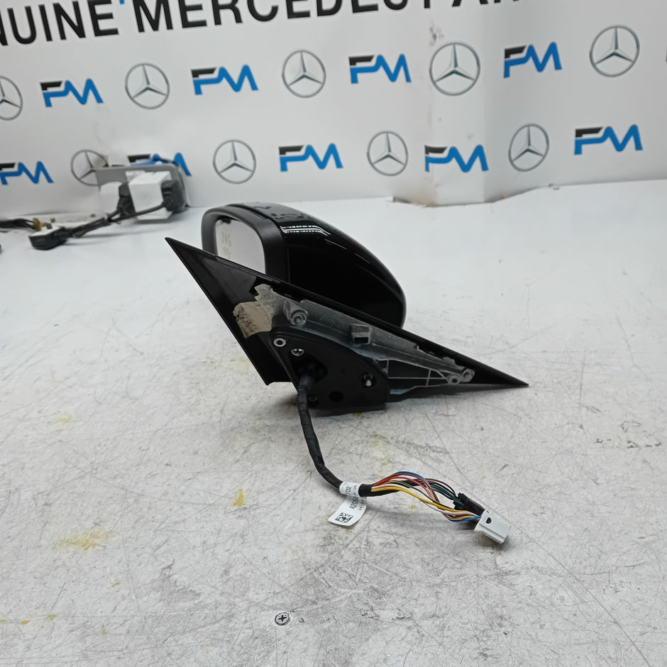 MERCEDES BENZ C-CLASS W205 PASSENGER WING MIRROR NS BLACK PL A2058104702 FMM81