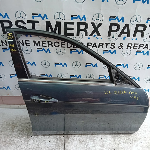MERCEDES E-CLASS W212 DRIVER FRONT DOOR OSF GREY 2009-16 COMPLETE FMD254
