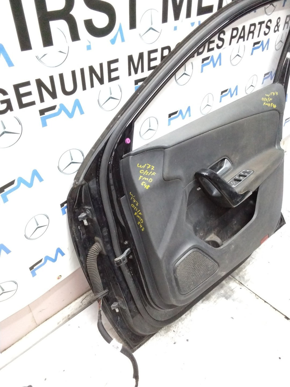 MERCEDES BENZ  A-CLASS W177  DRIVER FRONT DOOR OSF BLACK 2018-22 FMD548