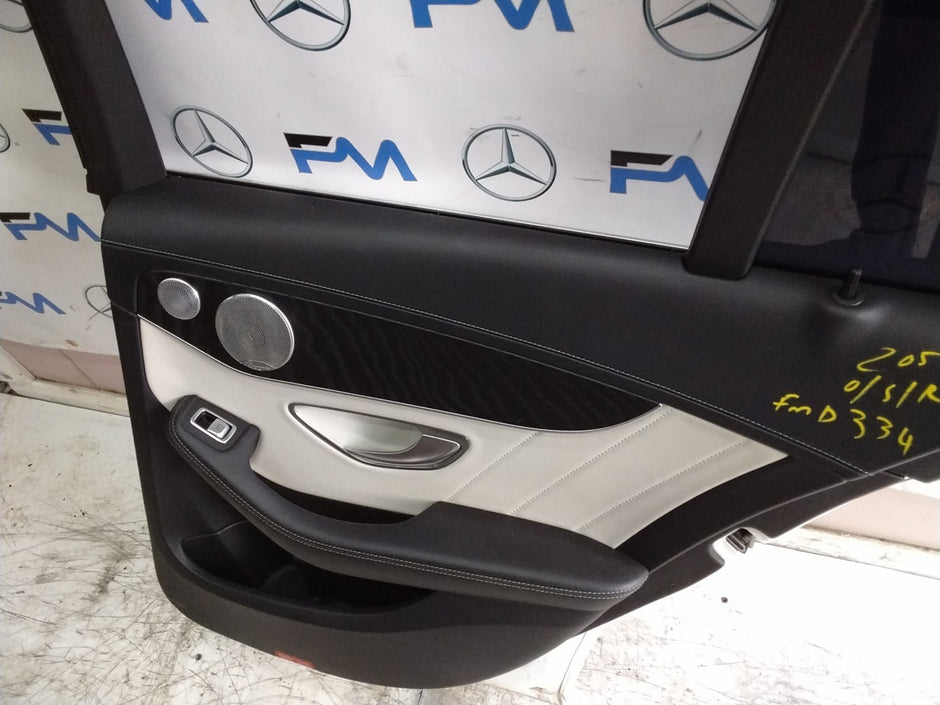 MERCEDES C-CLASS W205 SLN DRIVER REAR DOOR OSR WHITE 2014 ON COMPLETE FMD334