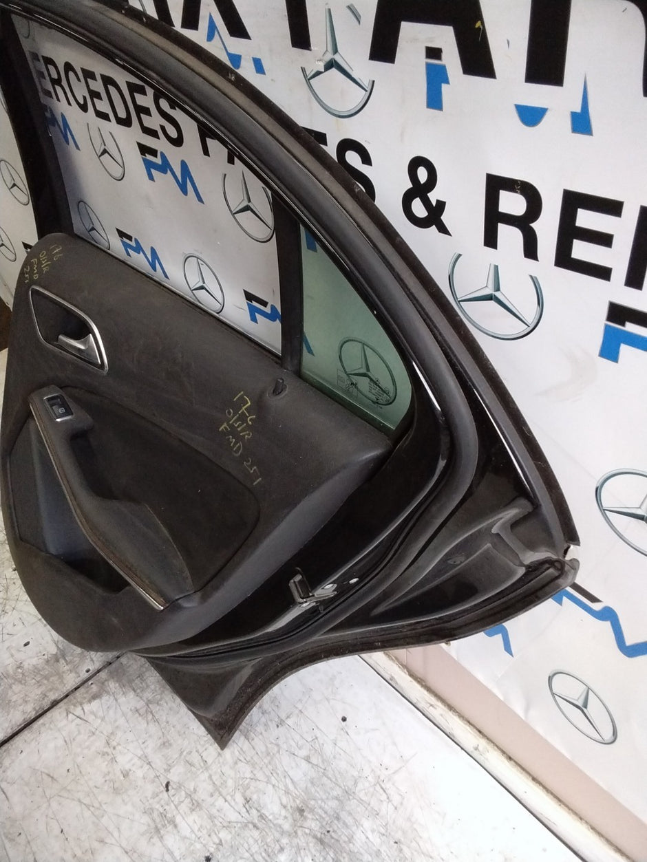 MERCEDES A-CLASS W176 DRIVER REAR DOOR OSR BLACK 2012-18 COMPLETE FMD351