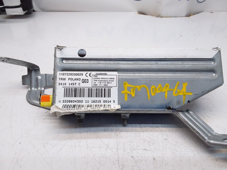 MERCEDES  S-CLASS W222 PASSENGER REAR SIDE  AIRBAG MODULE A2228604302 FM00464