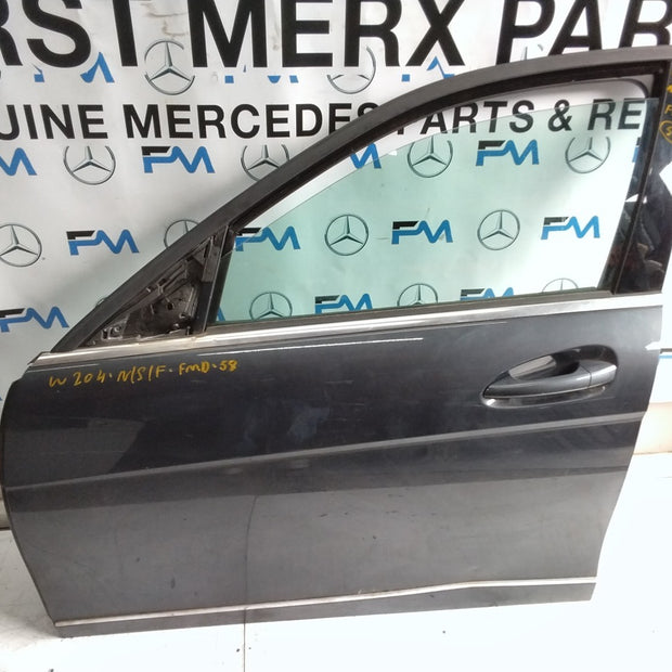 MERCEDES C-CLASS W204 PASSENGER SIDE FRONT DOOR N/S/F COMPLETE GREY FMD58