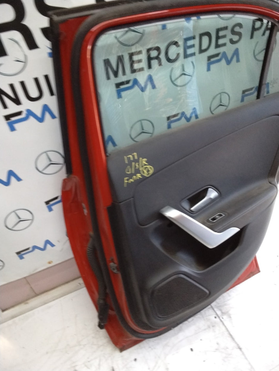 MERCEDES BENZ A-CLASS W177 DRIVER SIDE REAR DOOR O/S/R COMPLETE RED FMD83