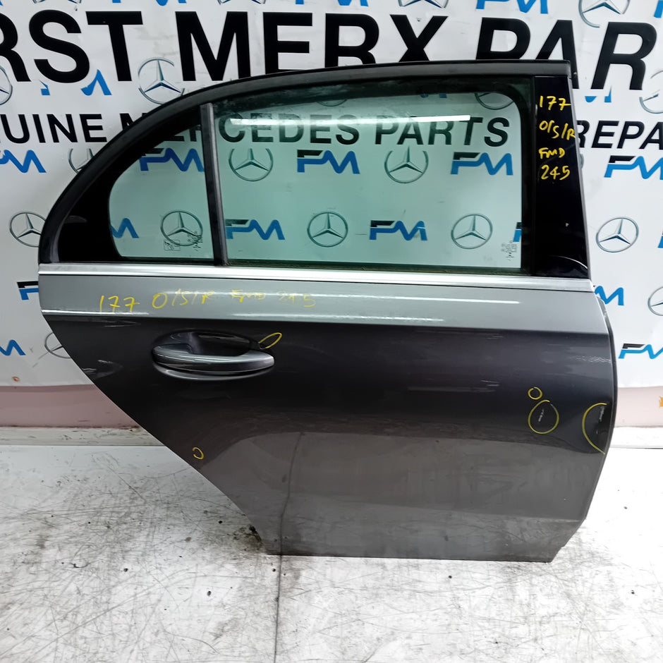 MERCEDES A-CLASS W177 DRIVER  REAR DOOR OSR GREY 2018 ON COMPLETE FMD245