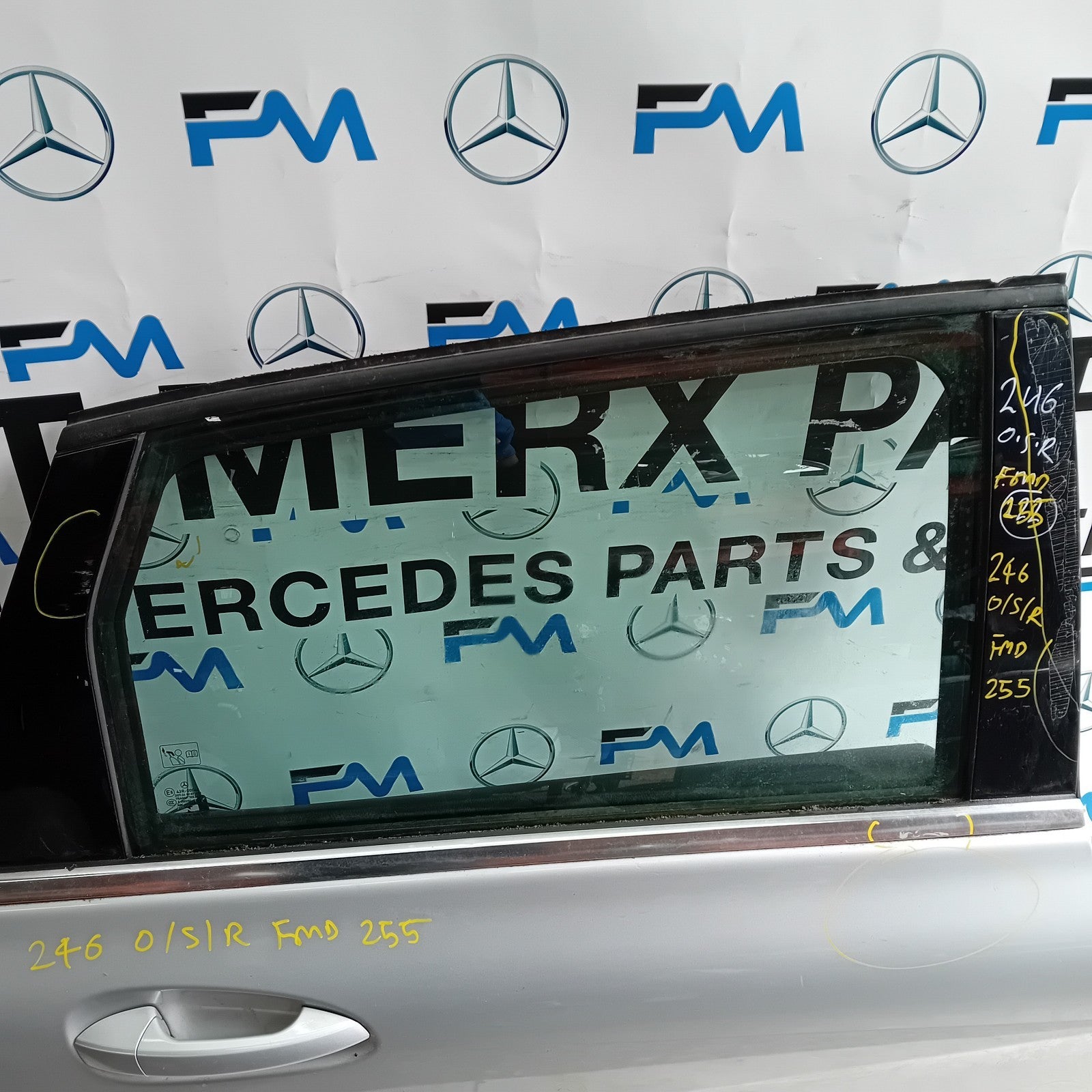 MERCEDES B-CLASS W246 DRIVER REAE DOOR OSR SILVER 2012-19 COMPLETE FMD255