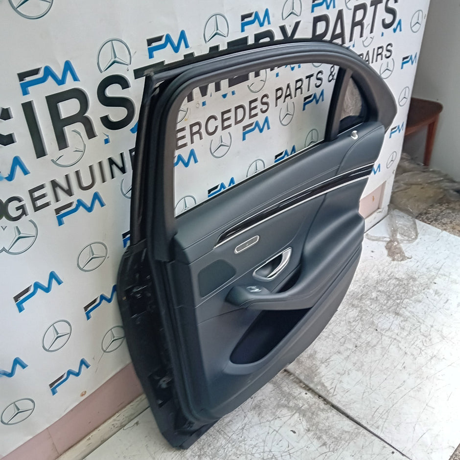MERCEDES S-CLASS W222 SLN DRIVER REAR DOOR OSR BLACK 2014 ON COMPLETE FMD296