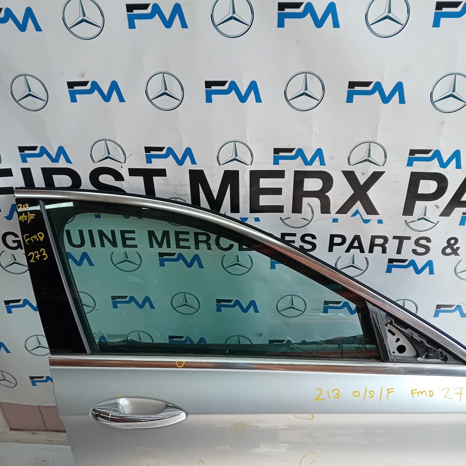 MERCEDES E-CLASS W213 SLN DRIVER FRONT DOOR OSF 2016 ON SILVER COMPLETE FMD273