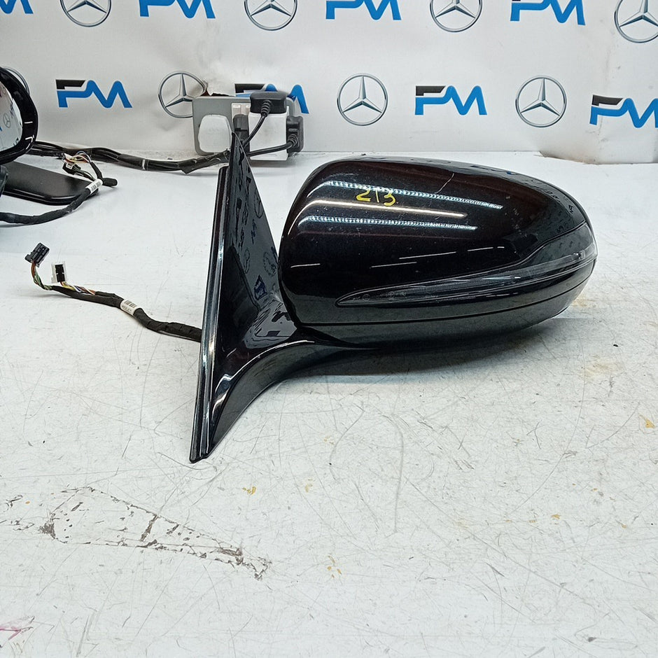MERCEDES E-CLASS W213 PASSENGER SIDE WING MIRROR BLACK A2138102500 PL 2016 FMM49