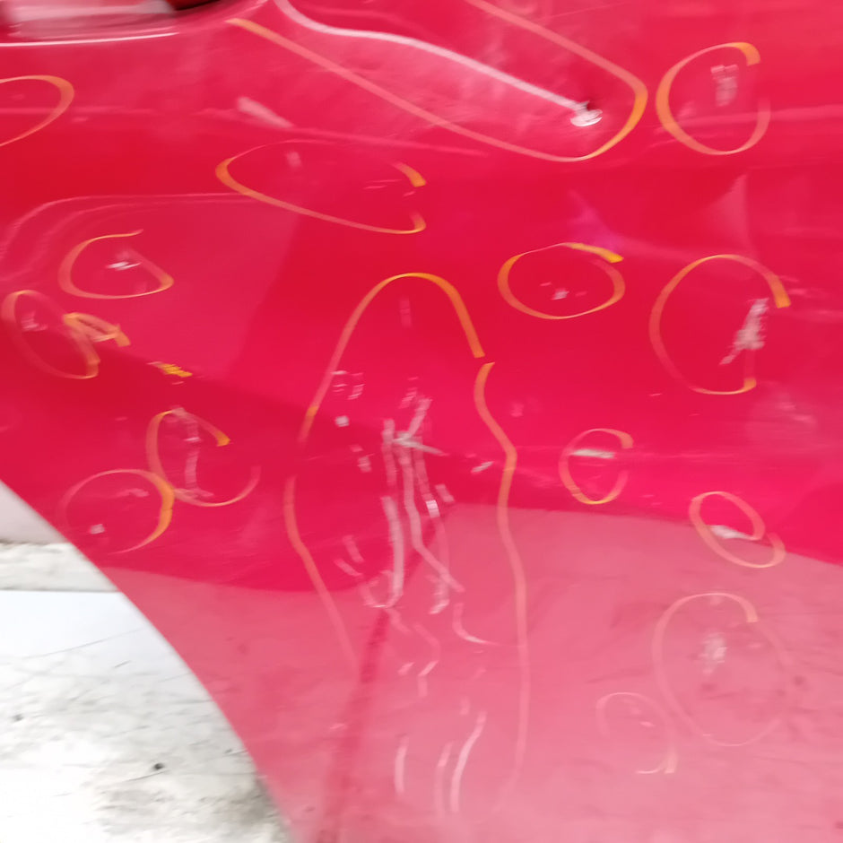 MERCEDES A-CLASS W176 DRIVER REAR DOOR OSR 2015 RED COMPLETE FMD502