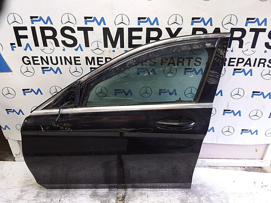 MERCEDES C-CLASS W205 SLN PASSENGER FRONT DOOR NSF BLACK 2014-21 COMPLETE FMD622