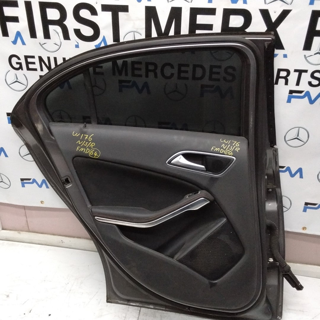 MERCEDES BENZ A-CLASS W176 PASSENGER SIDE REAR DOOR N/S/R COMPLETE BLACK FMD64