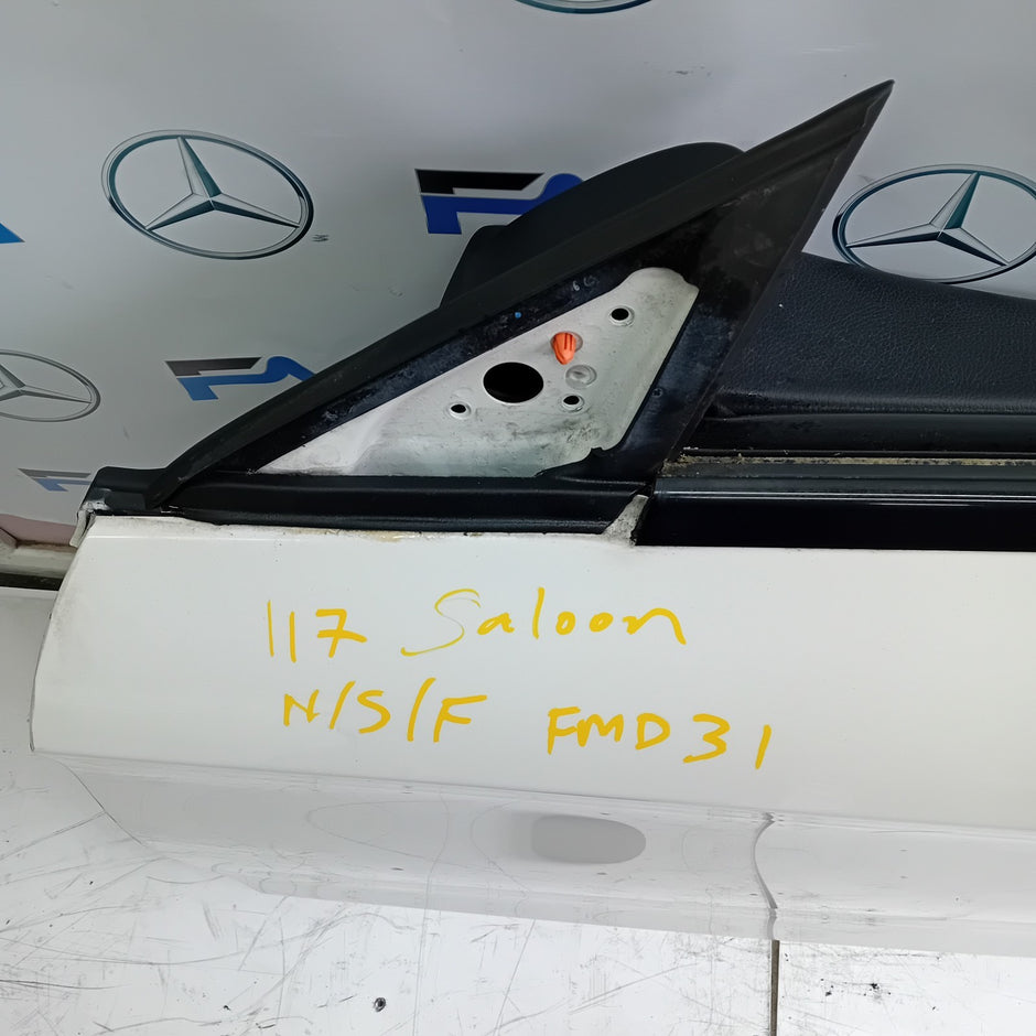 MERCEDES BENZ CLA W117 PASSENGER  FRONT DOOR N/S/F COMPLETE WHITE 2013-18 FMD31