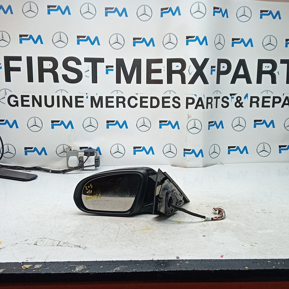 MERCEDES C-CLASS W205 PASSENGER  WING MIRROR NSF BLACK 2014 PL A2058101916 FMM64