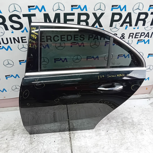 MERCEDES A-CLASS W177 SLN DRIVER REAR DOOR OSR BLACK 2018 ON COMPLETE FMD269