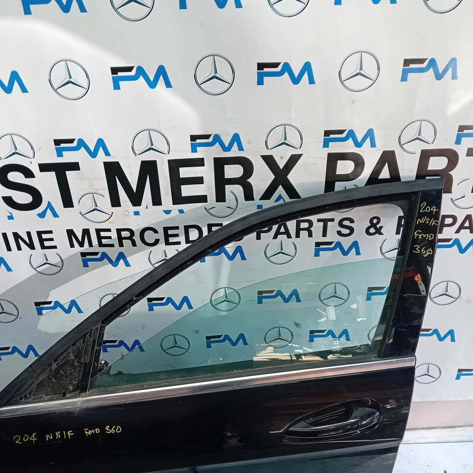 MERCEDES C-CLASS W204 SLN PASSENGER FRONT DOOR NSF 2008-14 BLACK COMPLETE FMD360