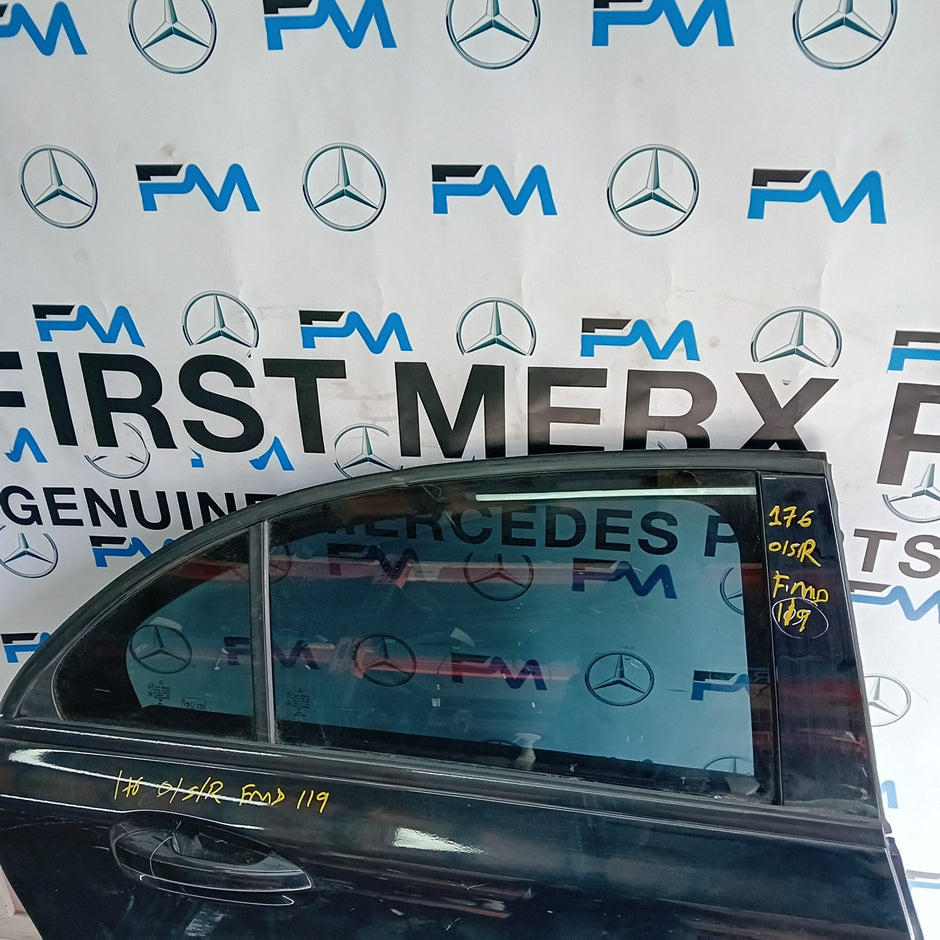 MERCEDES BENZ A-CLASS W176 DRIVER SIDE REAR DOOR O/S/R BLACK FMD119