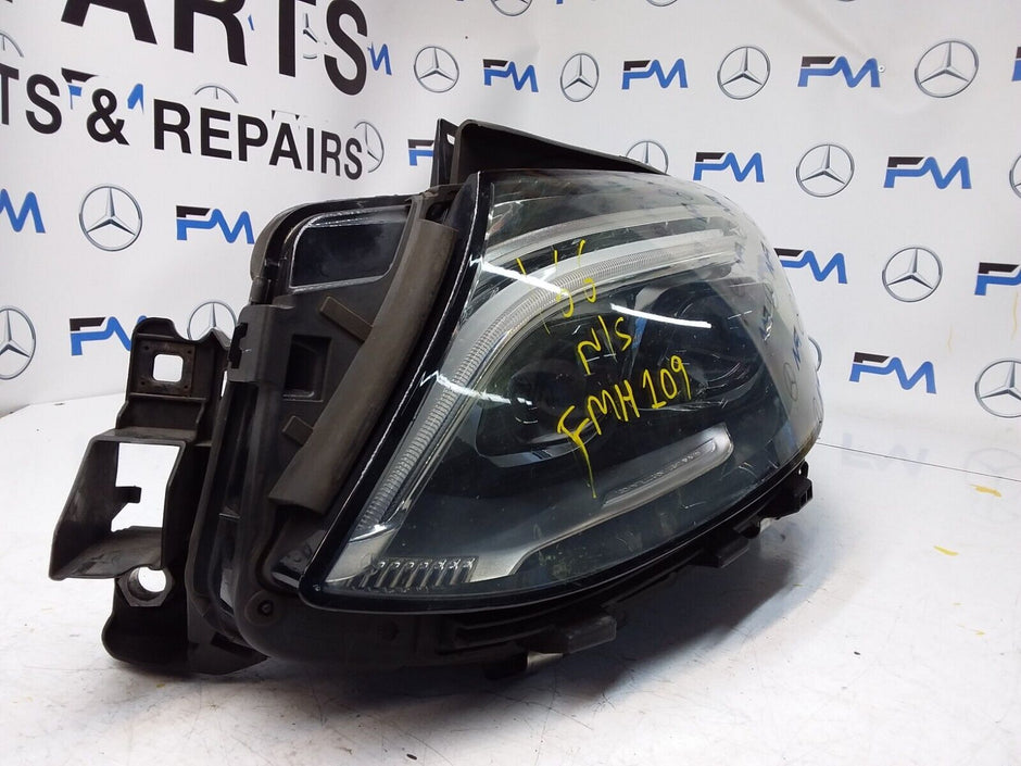 18 MERCEDES GLE W166 COMPLETE FACELIFT HEADLIGHT PASSENGER NS A1669064103 FMH109