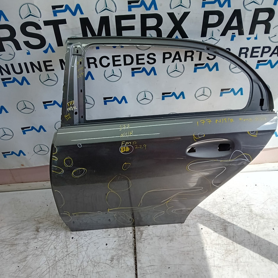 MERCEDES A-CLASS W177 PASSENGER REAR DOOR NSR GREY 2018 ON FMD229