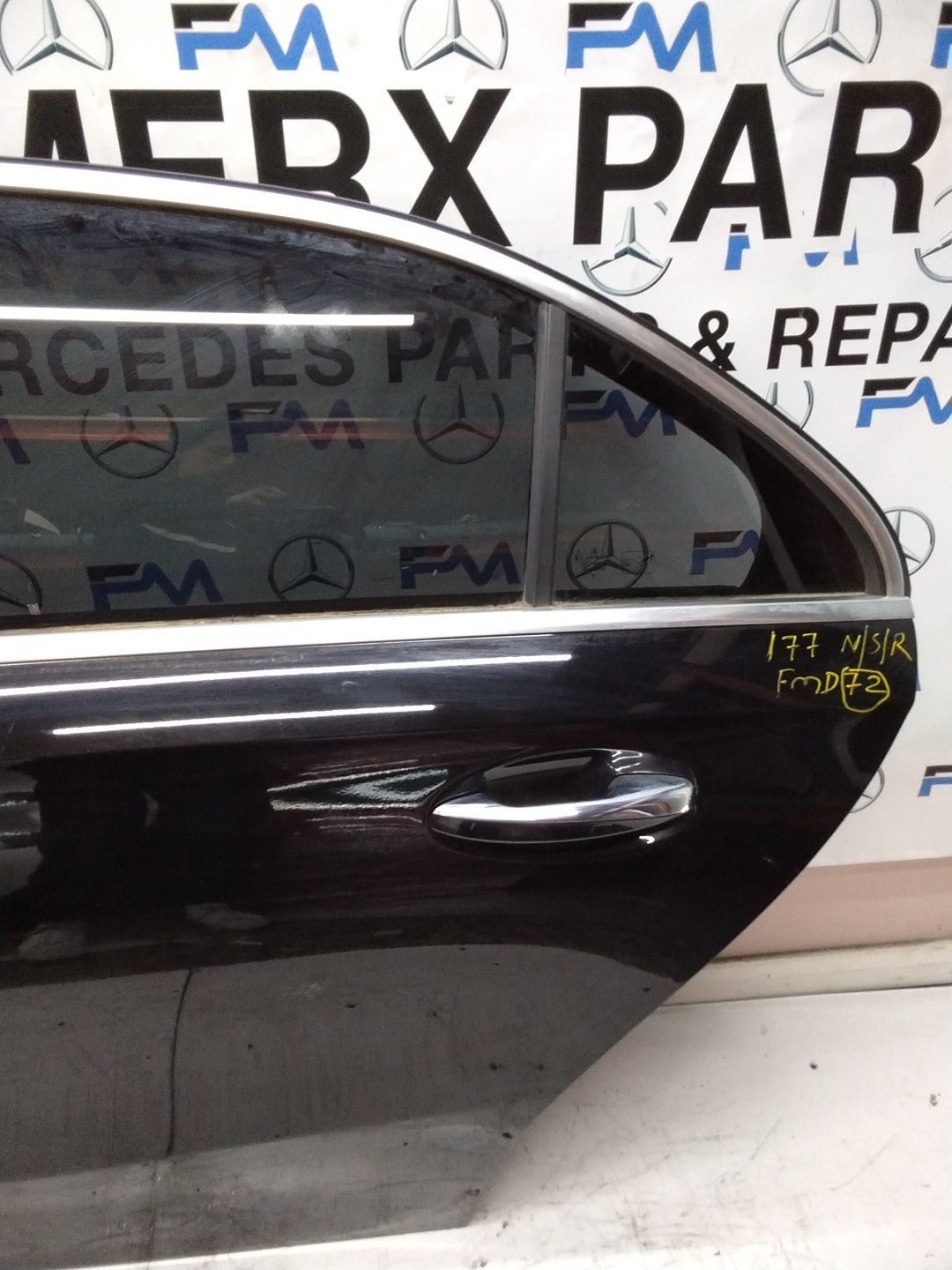 MERCEDES BENZ A-CLASS W177 PASSENGER SIDE REAR DOOR N/S/R COMPLETE BLACK FMD72