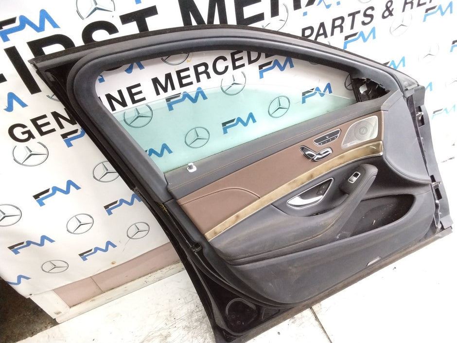 MERCEDES S-CLASS W222 SLN PASSENGER FRONT DOOR NSF BLACK 2014 ON COMPLETE FMD328