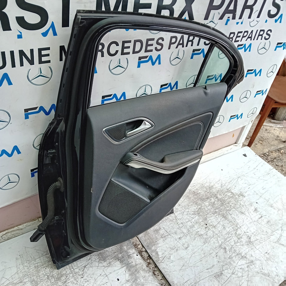 MERCEDES A-CLASS W176 DRIVER REAR DOOR OSR BLACK 2012-2018 COMPLETE FMD444
