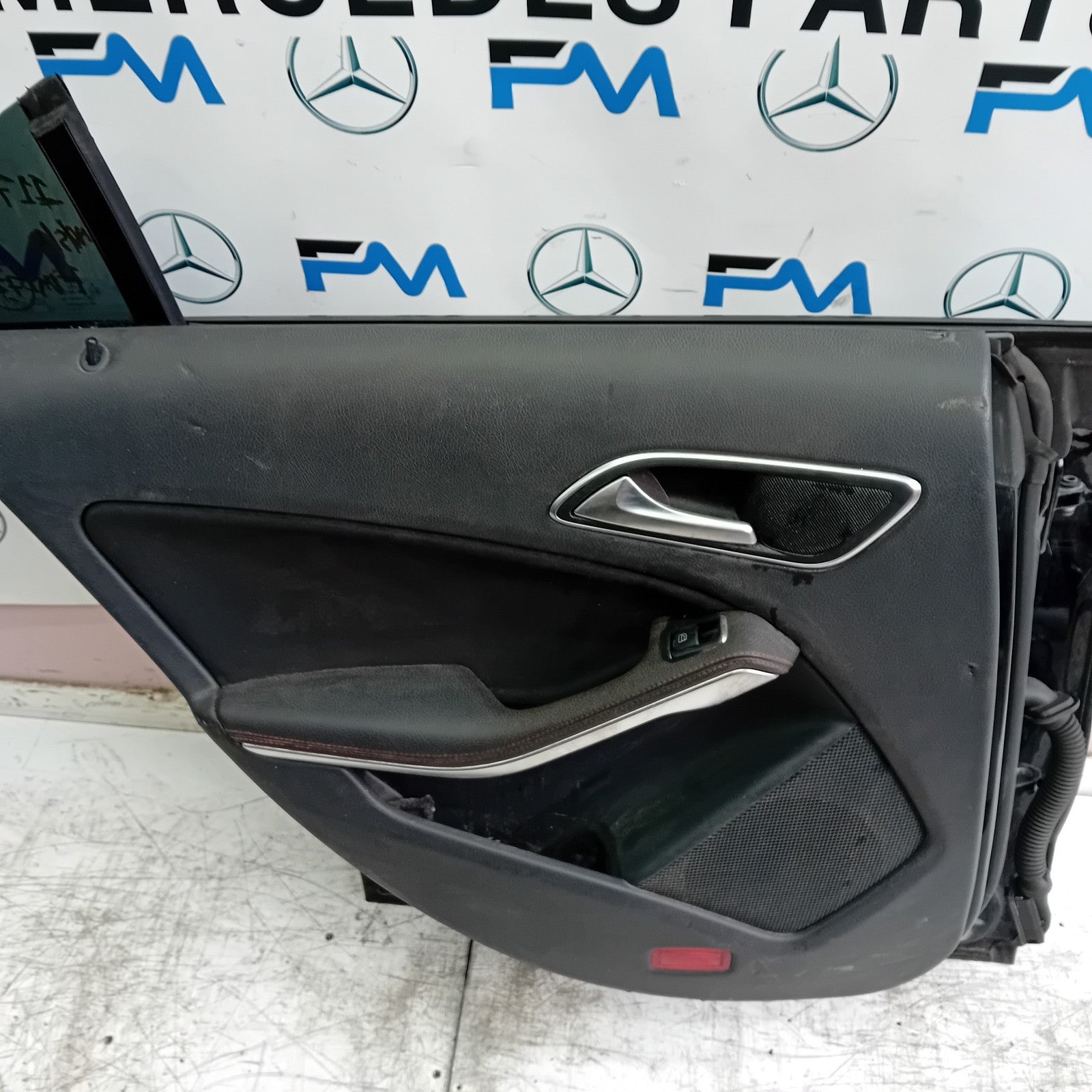 MERCEDES BENZ CLA W117 PASSENGER REAR DOOR NSR 2013-19 BLACK COMPLETE FMD272