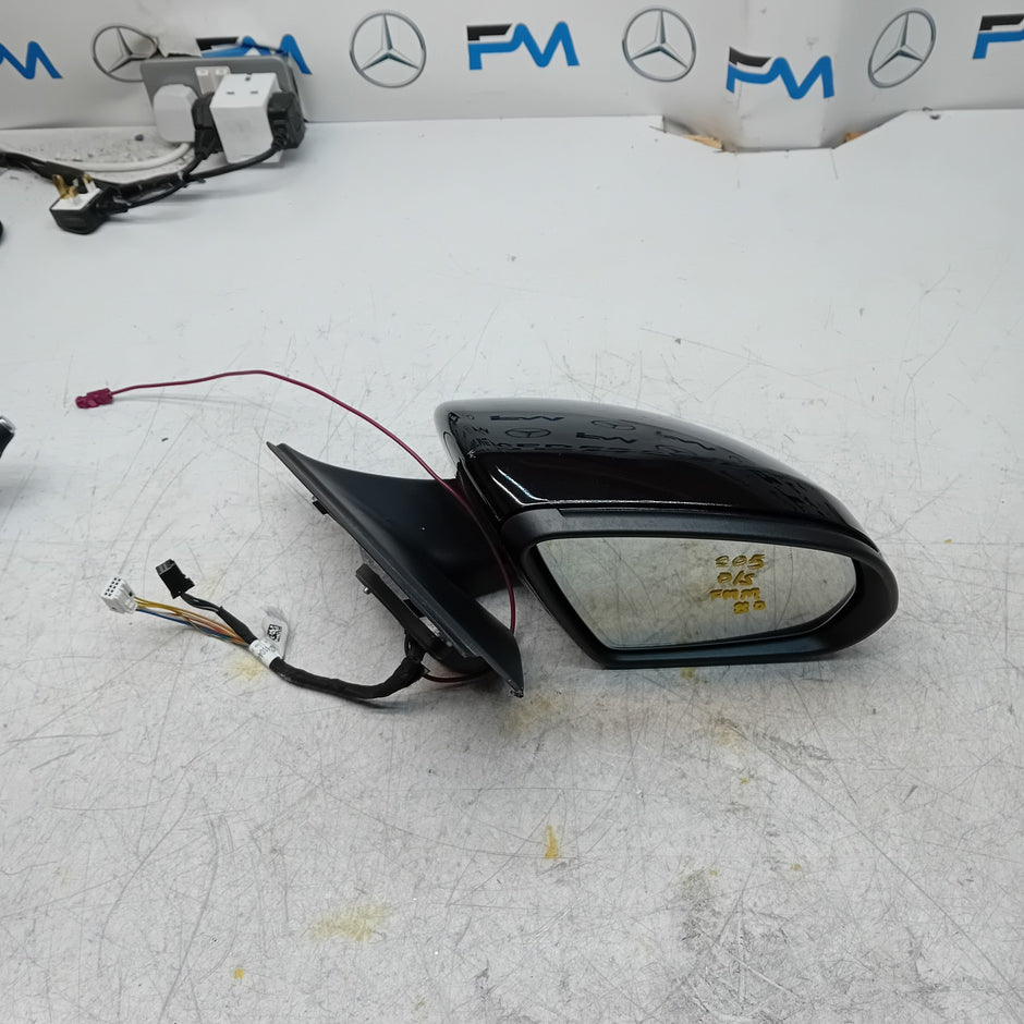 MERCEDES BENZ  C-CLASS W205 DRIVER WING MIRROR OS BLACK PL A2058104402 FMM80