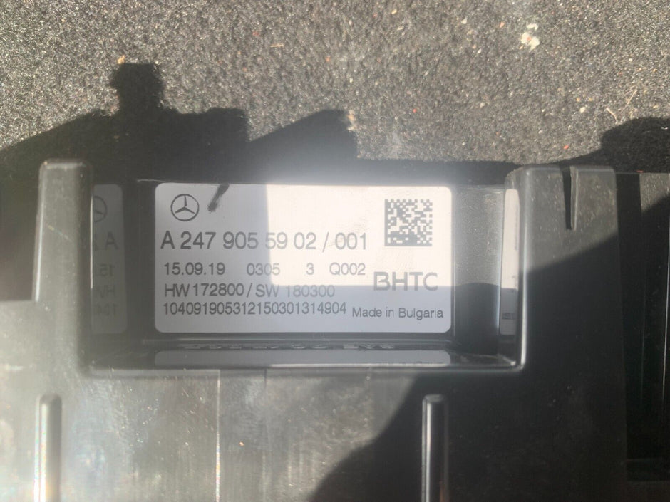 MERCEDES A CLASS A/C Heater Control Panel 2018-2023 A2479055902