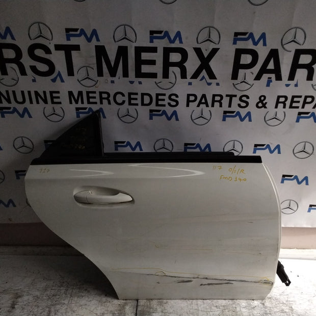 MERCEDES CLA W117 SLN DRIVER REAR DOOR OSR WHITE 2013-19 COMPLETE FMD340