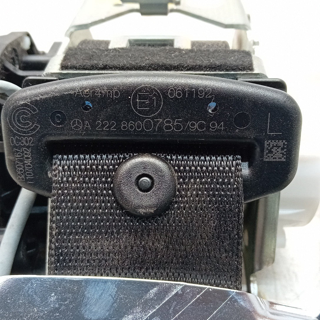 MERCEDES BENZ S-CLASS W222 SEAT BELT REAR PASSENGER A2228600785 BLACK FM001229