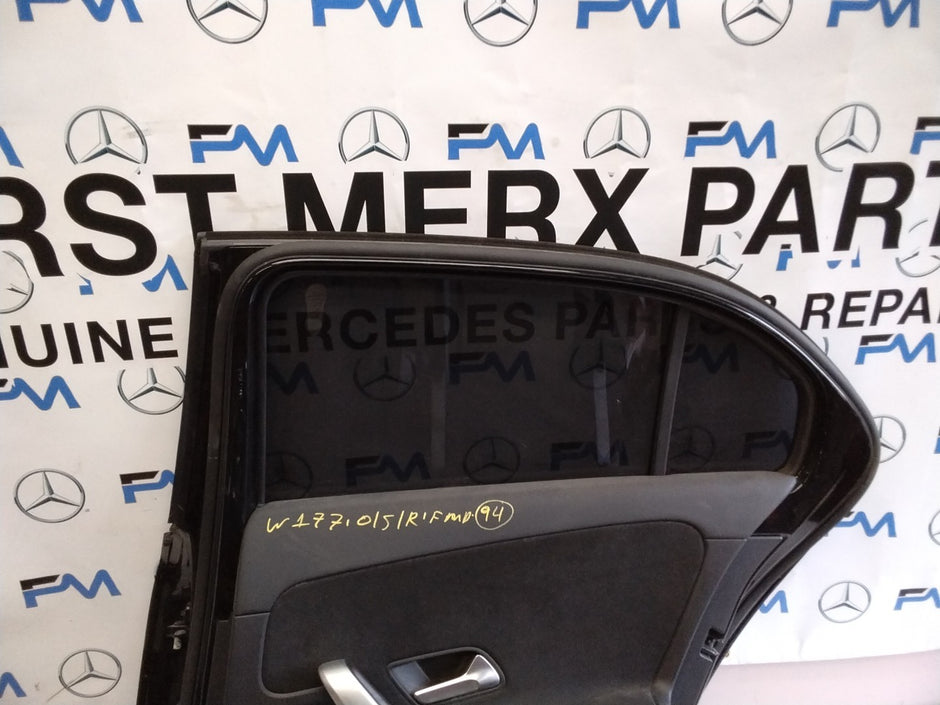 MERCEDES BENZ  A-CLASS W177 DRIVER SIDE REAR DOOR O/S/R COMPLETE BLACK FMD94