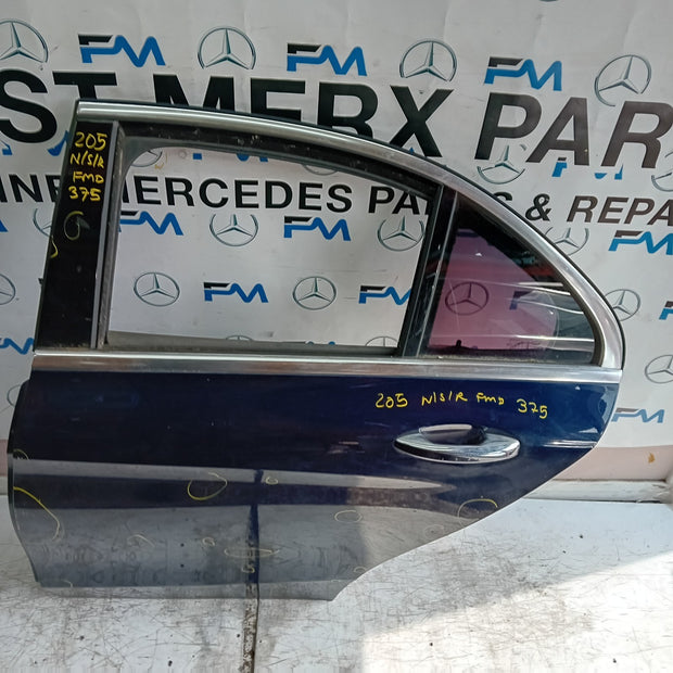 MERCEDES C-CLASS W205 SLN PASSENGER REAR DOOR NSR BLUE 2014 ON COMPLETE FMD375