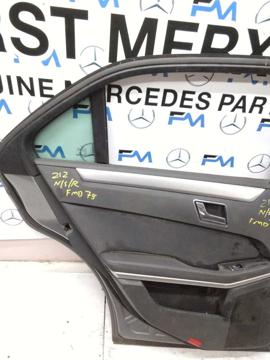 MERCEDES BENZ E-CLASS W212 PASSENGER SIDE REAR DOOR N/S/R COMPLETE SILVER FMD78