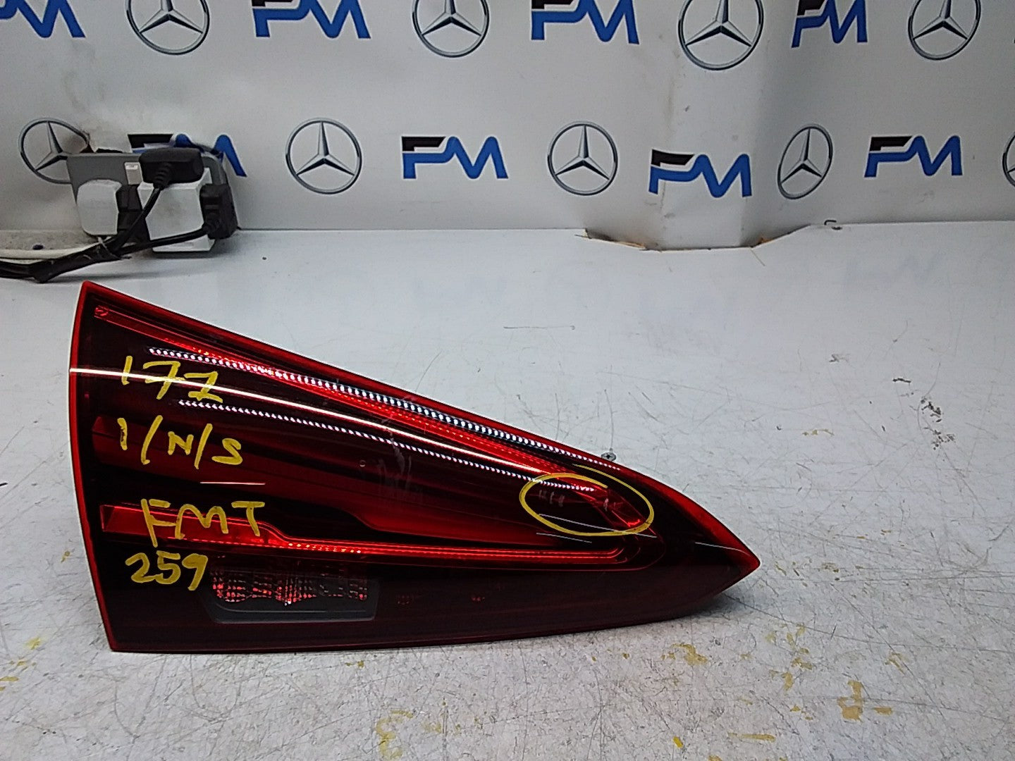 MERCEDES A-CLASS W177 PASSENGER LEFT NS REAR INNER TAIL LIGHT A1779062704 FMT259