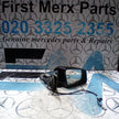 2013/2018 MERCEDES A CLASS W176 O/S DRIVER SIDE RIGHT WING MIRROR A1768107216