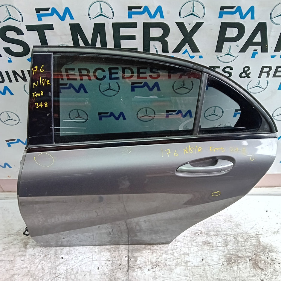 MERCEDES A-CLASS W176 PASSENGER REAR DOOR NSR GREY 2012-18 COMPLETE FMD248