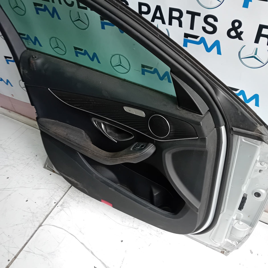 MERCEDES BENZ C-CLASS W205 PASSENGER SIDE FRONT DOOR N/S/F COMPLETE SILVER FMD45