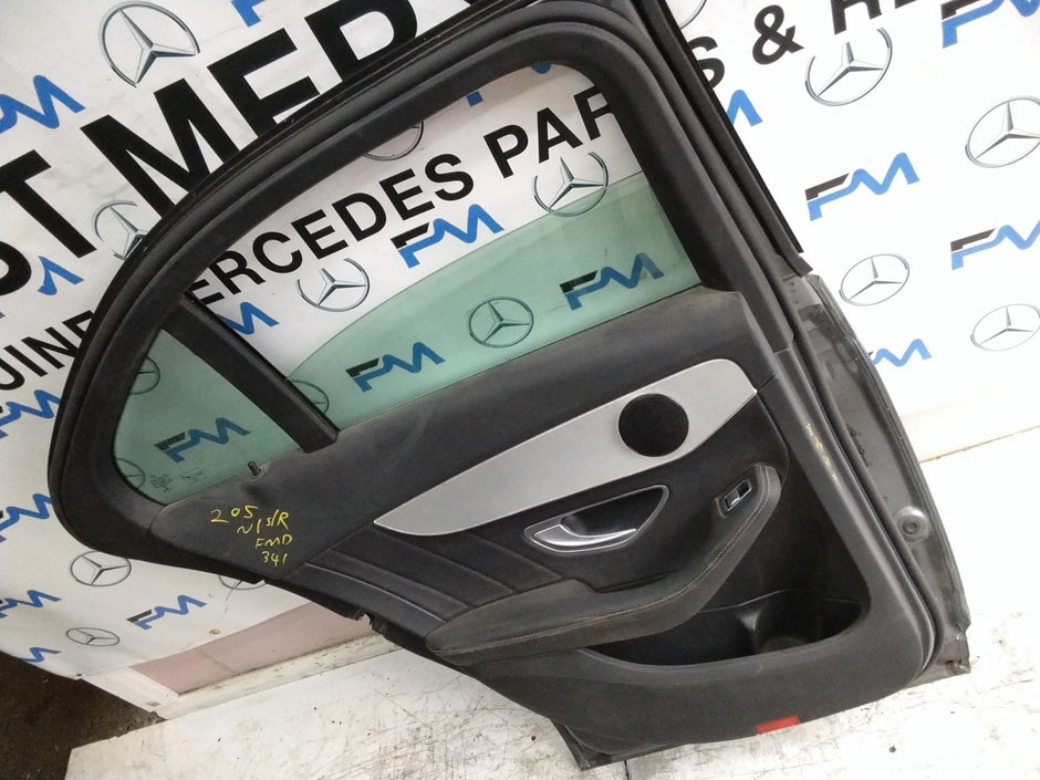 MERCEDES C-CLASS W205 SLN PASSENGER REAR DOOR NSR GREY 2014 ON COMPLETE FMD341