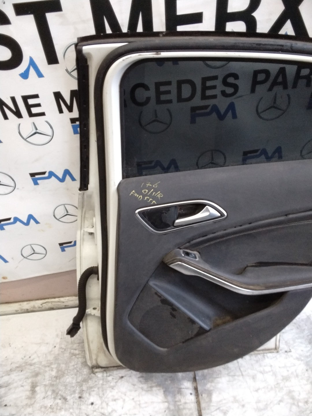 MERCEDES BENZ  A-CLASS W176  DRIVER REAR DOOR OSR WHITE 2012-2018 FMD555
