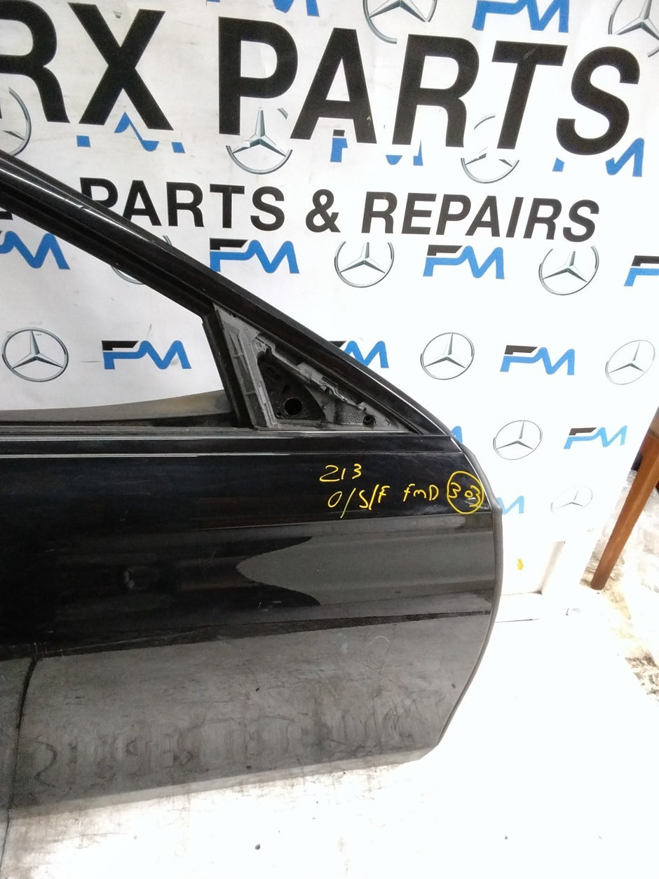 MERCEDES E-CLASS W213  DRIVER FRONT DOOR OSF BLACK 2016-2023 COMPLETE FMD303