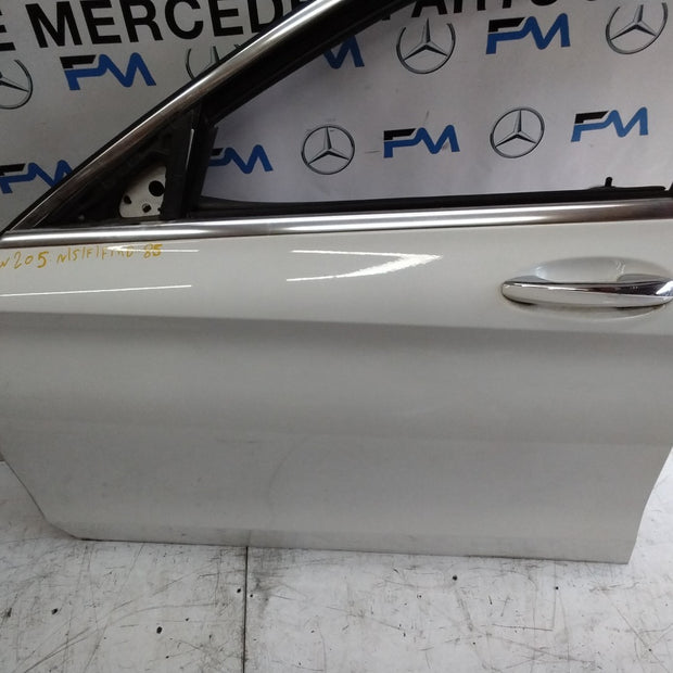 MERCEDES BENZ C-CLASS W205 PASSENGER SIDE FRONT DOOR N/S/F COMPLETE WHITE FMD85