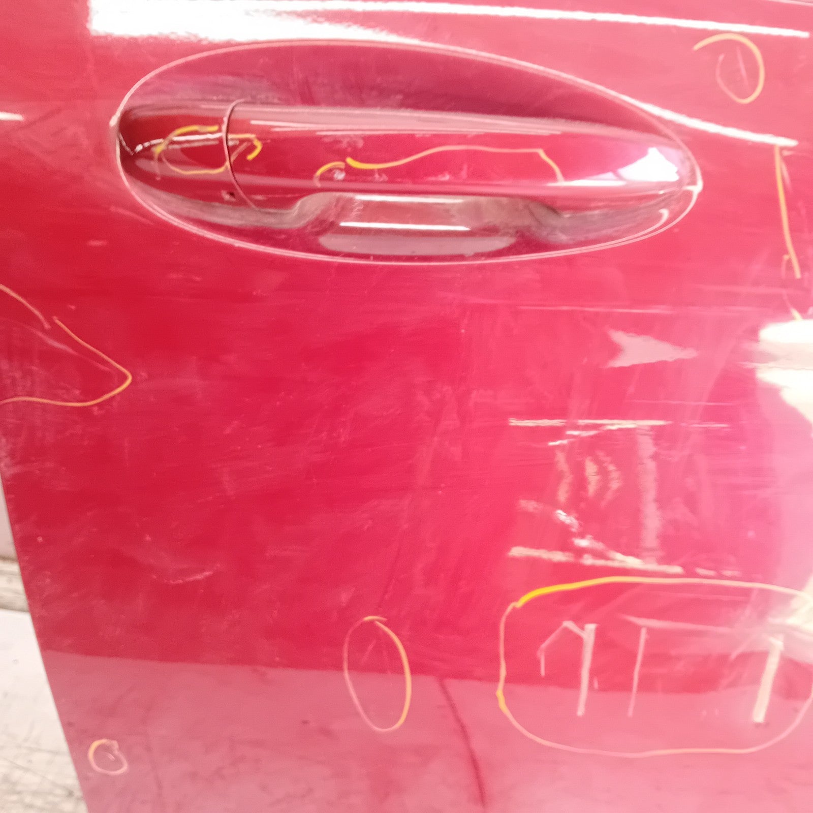 MERCEDES C-CLASS W205 DRIVER FRONT DOOR OSF 2014 RED  FMD508