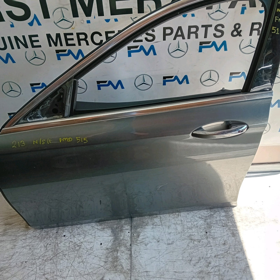 MERCEDES E-CLASS W213 PASSENGER FRONT DOOR NSF 2016 ON GREY COMPLETE  FMD515